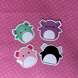 Squishmallow Stickers Axolotl 4 Stickers